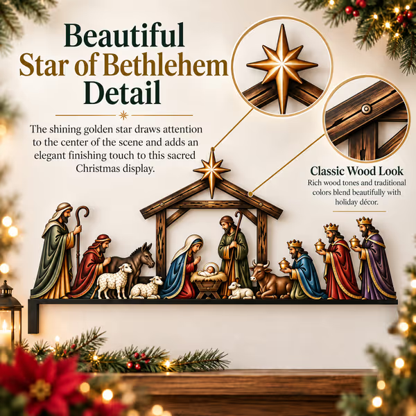 ❤️‍🔥Nativity Scene Door Topper