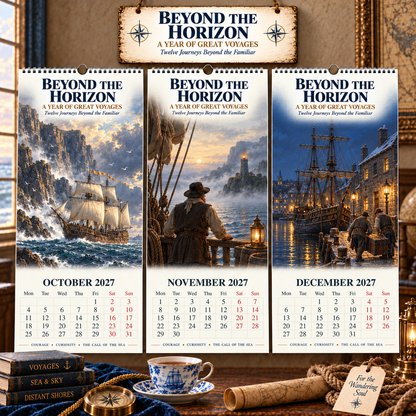 ✨⚓2027 Beyond The Horizon Wall Calendar⚓🌊