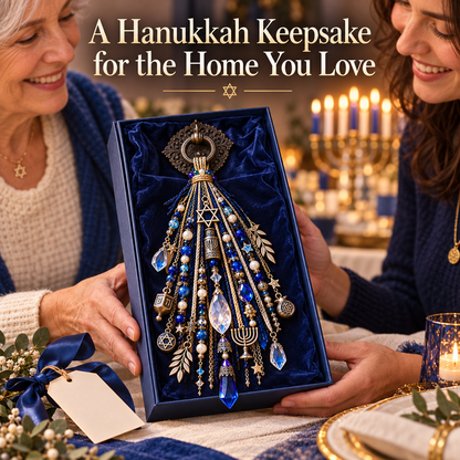 🕎 Festival of Lights Door Blessing – Hanukkah Keepsake for Home & Family