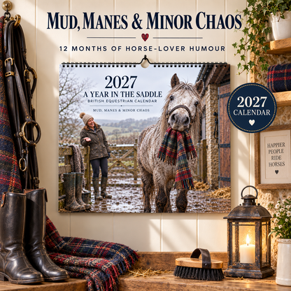 2027 A Year in the Saddle British Equestrian Wall Calendar | A4 Calendar for Horse Lovers