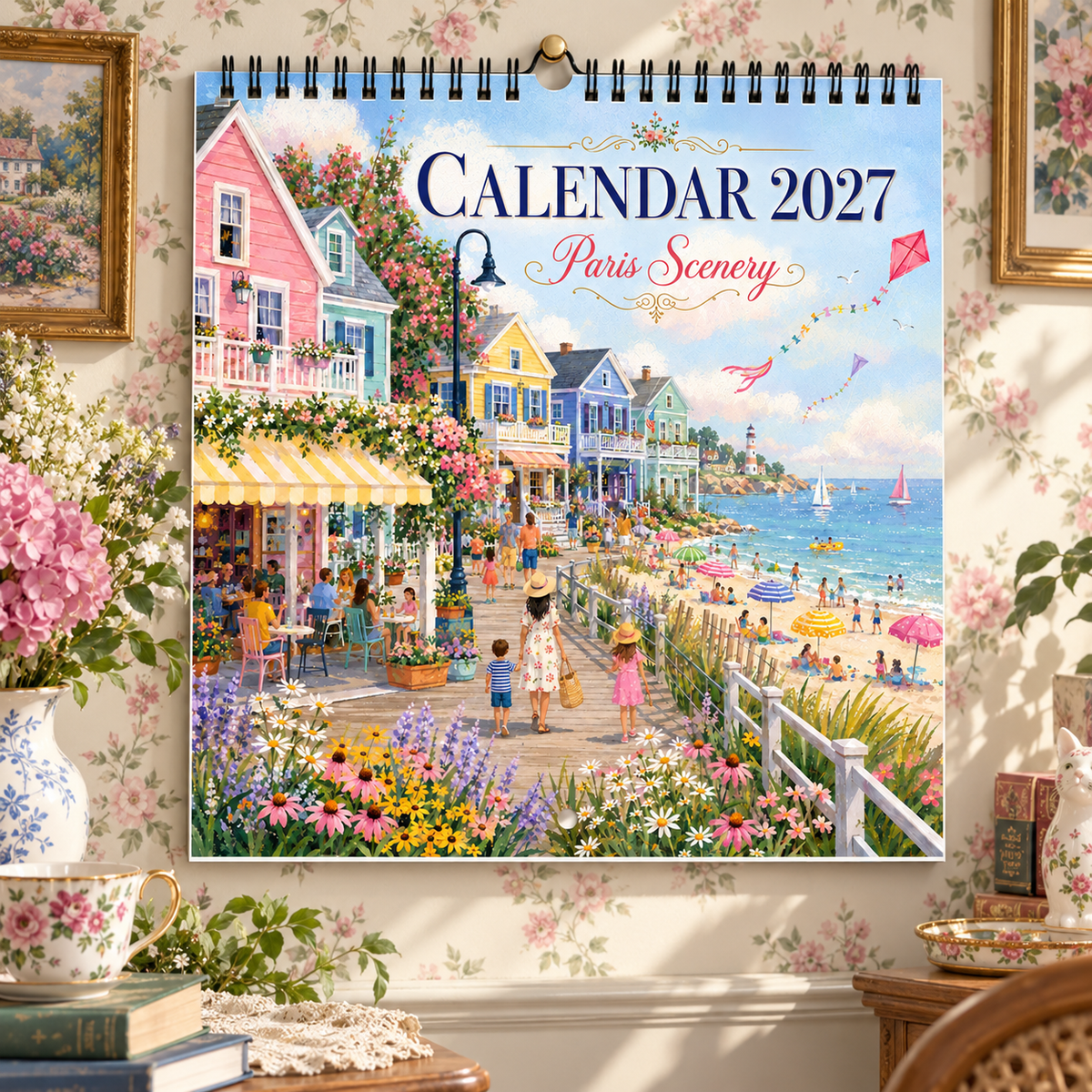 2027 Paris Scenery Wall Calendar | Romantic City Landscape Monthly Planner