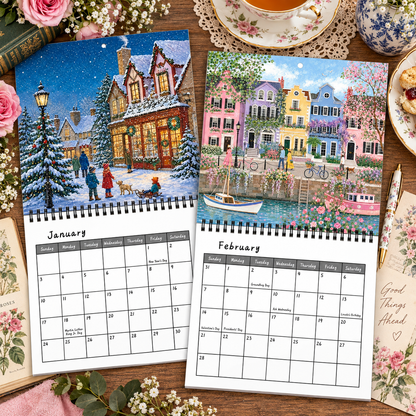 2027 Paris Scenery Wall Calendar | Romantic City Landscape Monthly Planner
