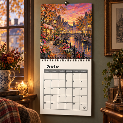 2027 Paris Scenery Wall Calendar | Romantic City Landscape Monthly Planner