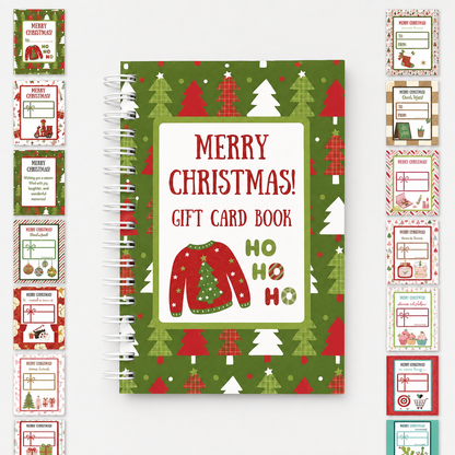 🔥🎁48% OFF!!!-Ready for Christmas!🎅Christmas Gift Card Booklet -👍DIY Spiral-Bound Christmas Gift Card Holder Book-C