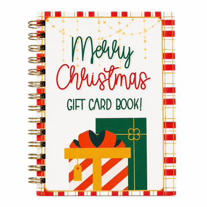 🔥🎁48% OFF!!!-Ready for Christmas!🎅Christmas Gift Card Booklet -👍DIY Spiral-Bound Christmas Gift Card Holder Book-C