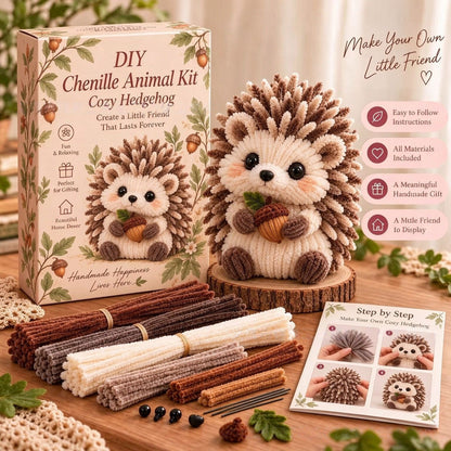 🐿️DIY Chenille Animal Kit, Make Your Own Woodland Friend Craft Set