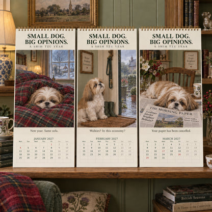 🐶 2027 Small Dog, Big Opinions: A Shih Tzu Year Wall Calendar
