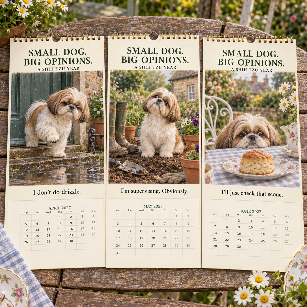 🐶 2027 Small Dog, Big Opinions: A Shih Tzu Year Wall Calendar