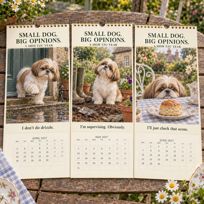 🐶 2027 Small Dog, Big Opinions: A Shih Tzu Year Wall Calendar
