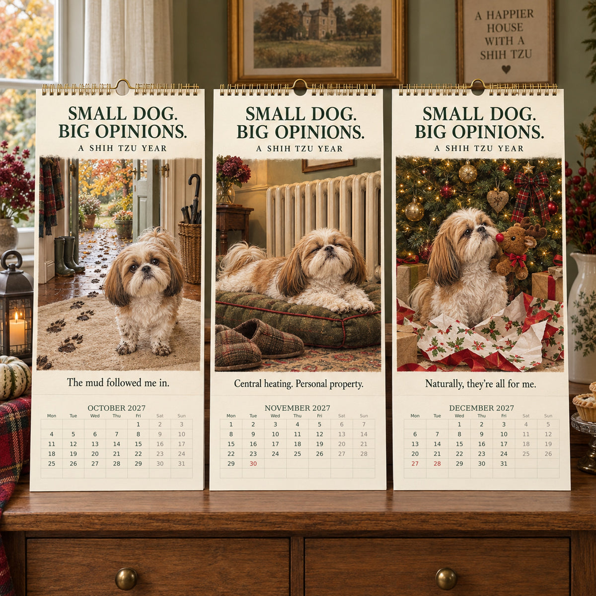 🐶 2027 Small Dog, Big Opinions: A Shih Tzu Year Wall Calendar