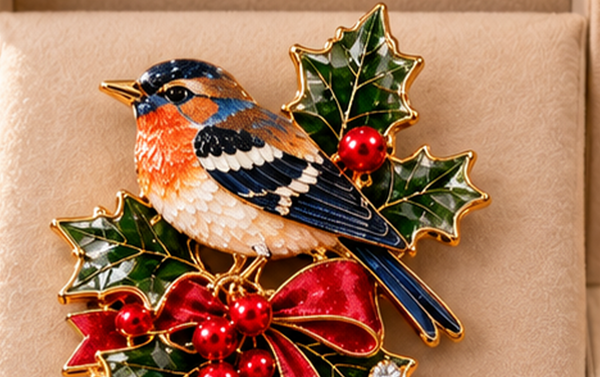 Perched Winter Songbird