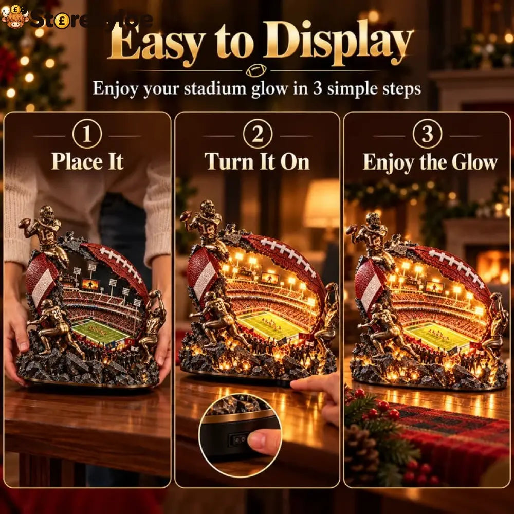 🏈 A Stadium Inside a Football™ – Lighted Game Day Collectible 🏟️