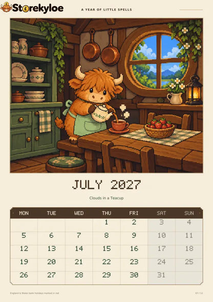 ✨A Year of Little Spells – 2027 Magical Animals Calendar