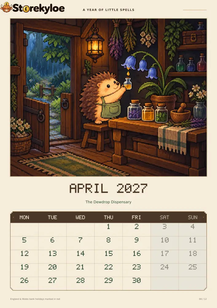 ✨A Year of Little Spells – 2027 Magical Animals Calendar