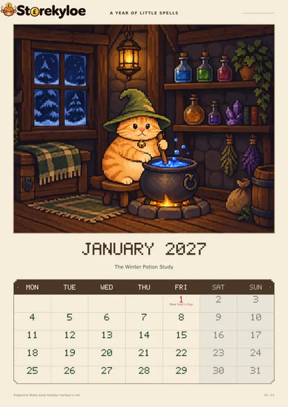✨A Year of Little Spells – 2027 Magical Animals Calendar