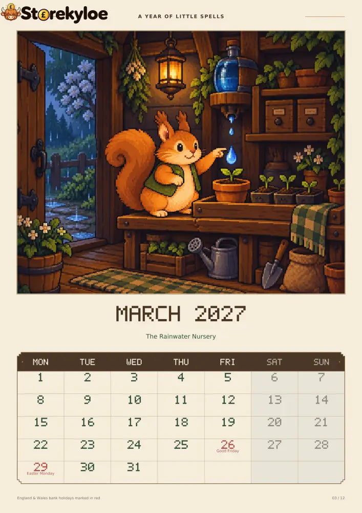 ✨A Year of Little Spells – 2027 Magical Animals Calendar