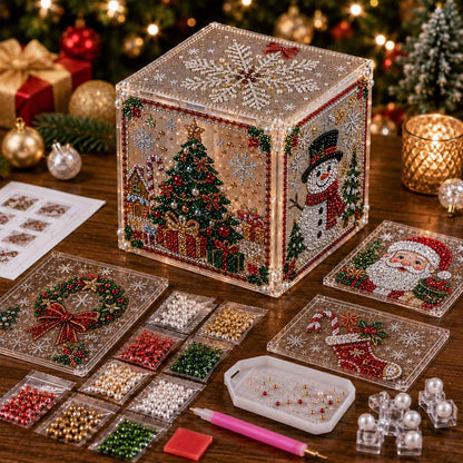 3D Christmas Diamond Painting Gift Box DIY Kit
