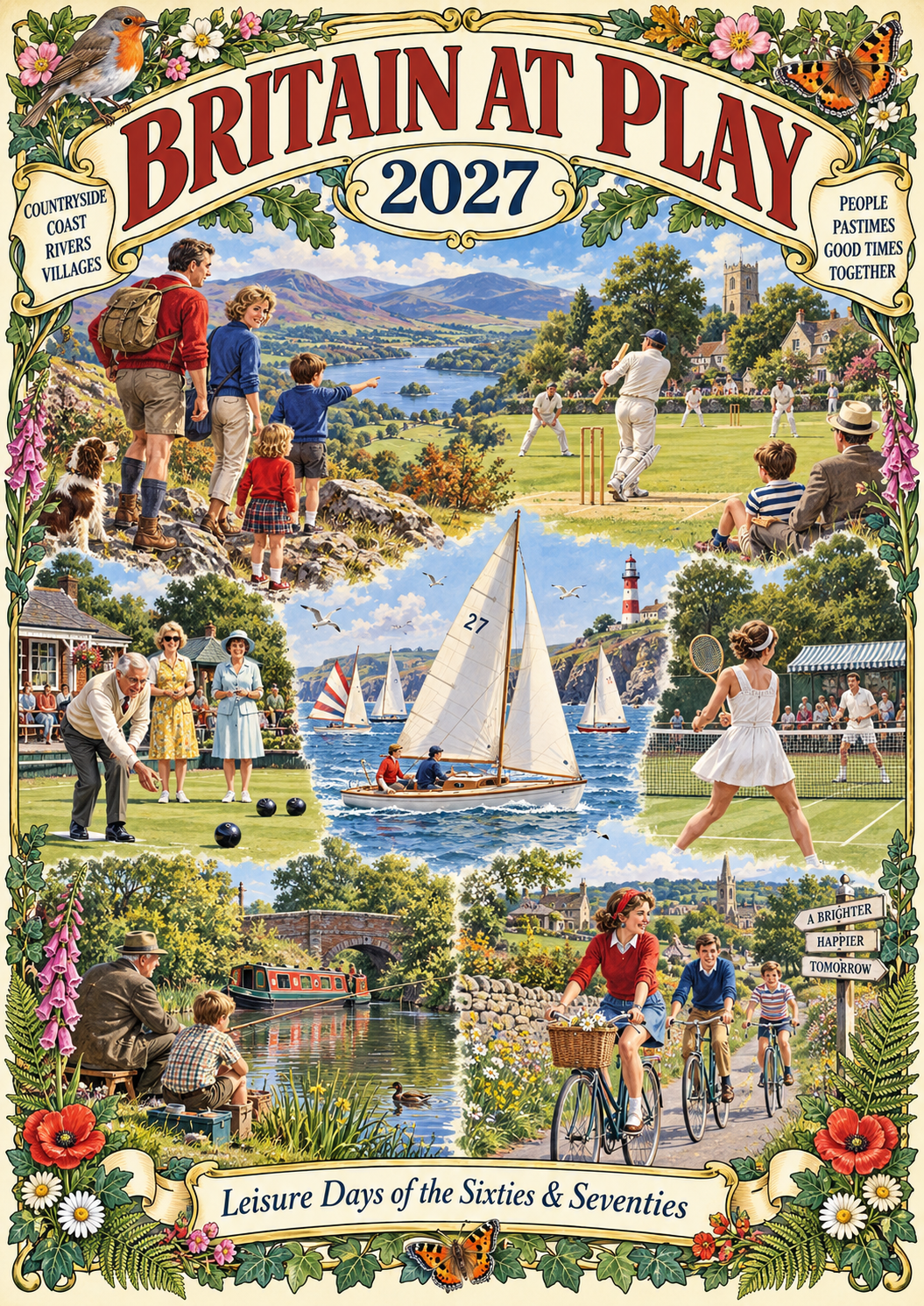 Britain at Play 2027 Wall Calendar – Leisure Days of the Sixties & Seventies ——The games, the days out, and the people who made them special.