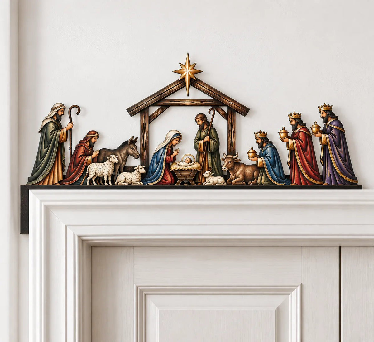 ✝ Nativity Scene Door Topper | Bring The Story Of Christmas Home✨
