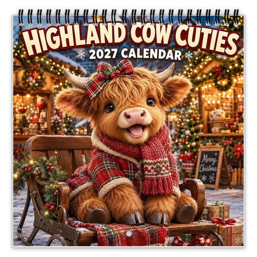 🐂 2027 Highland Cow Mug & Coffee Wall Calendar