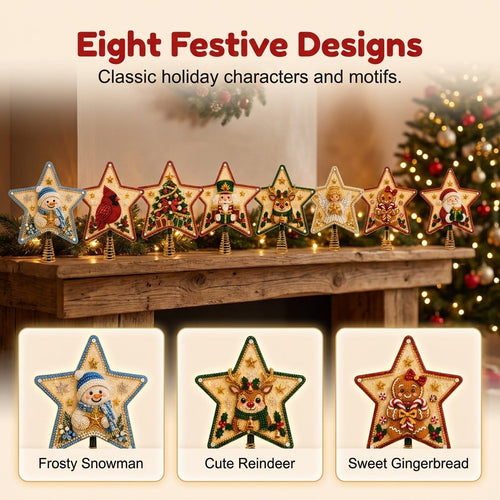 🎉 Pearl Diamond Art Christmas Tree Topper DIY Kit