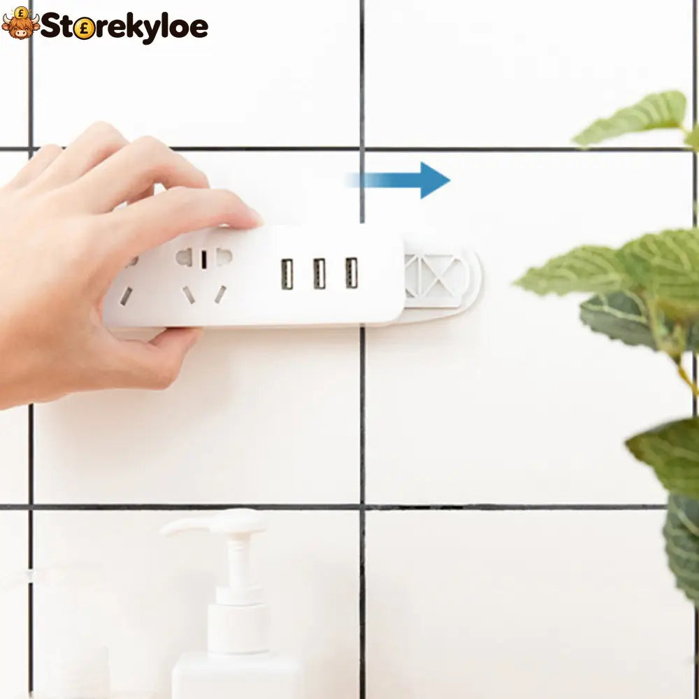 Adhesive Punch-free Socket Holder - Houseware & Kitchen