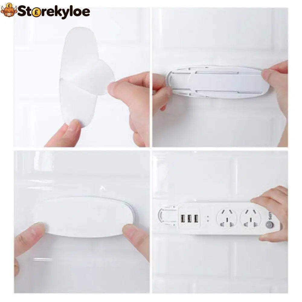 Adhesive Punch-free Socket Holder - Houseware & Kitchen