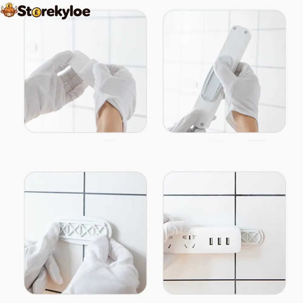 Adhesive Punch-free Socket Holder - Houseware & Kitchen