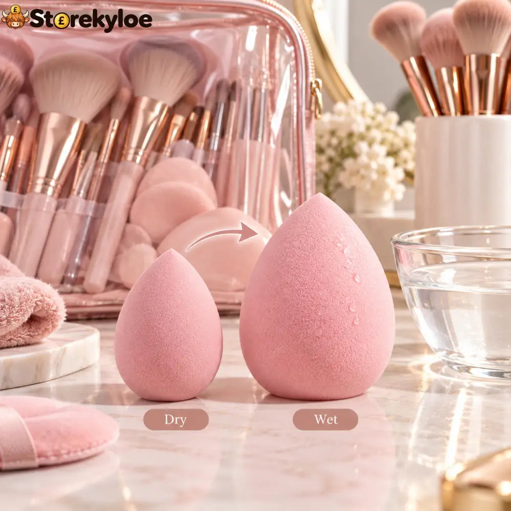 💄 All-in-One Makeup Brush & Sponge Set: Everything You Need for a Smoother Easier Makeup Routine