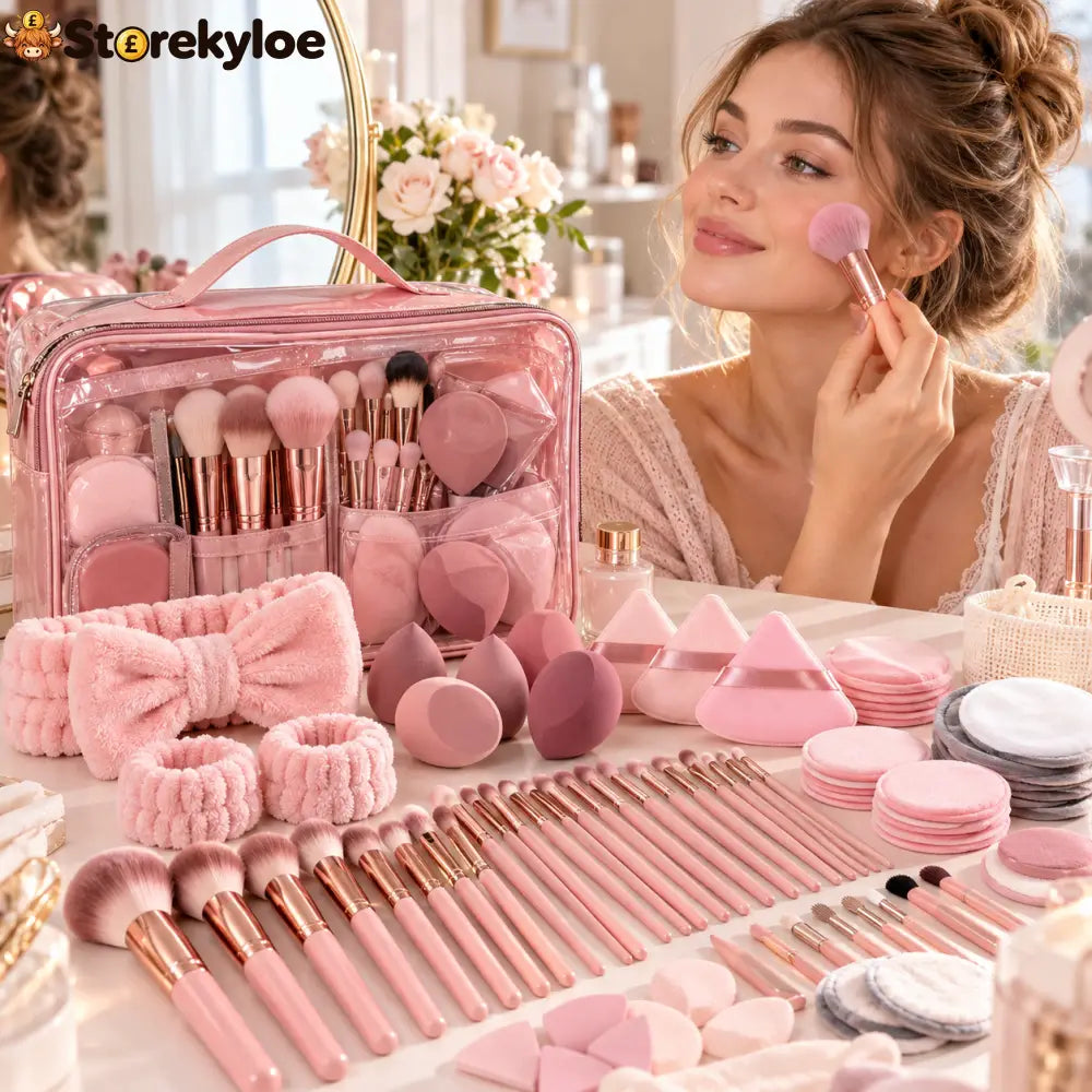 💄 All-in-One Makeup Brush & Sponge Set: Everything You Need for a Smoother Easier Makeup Routine