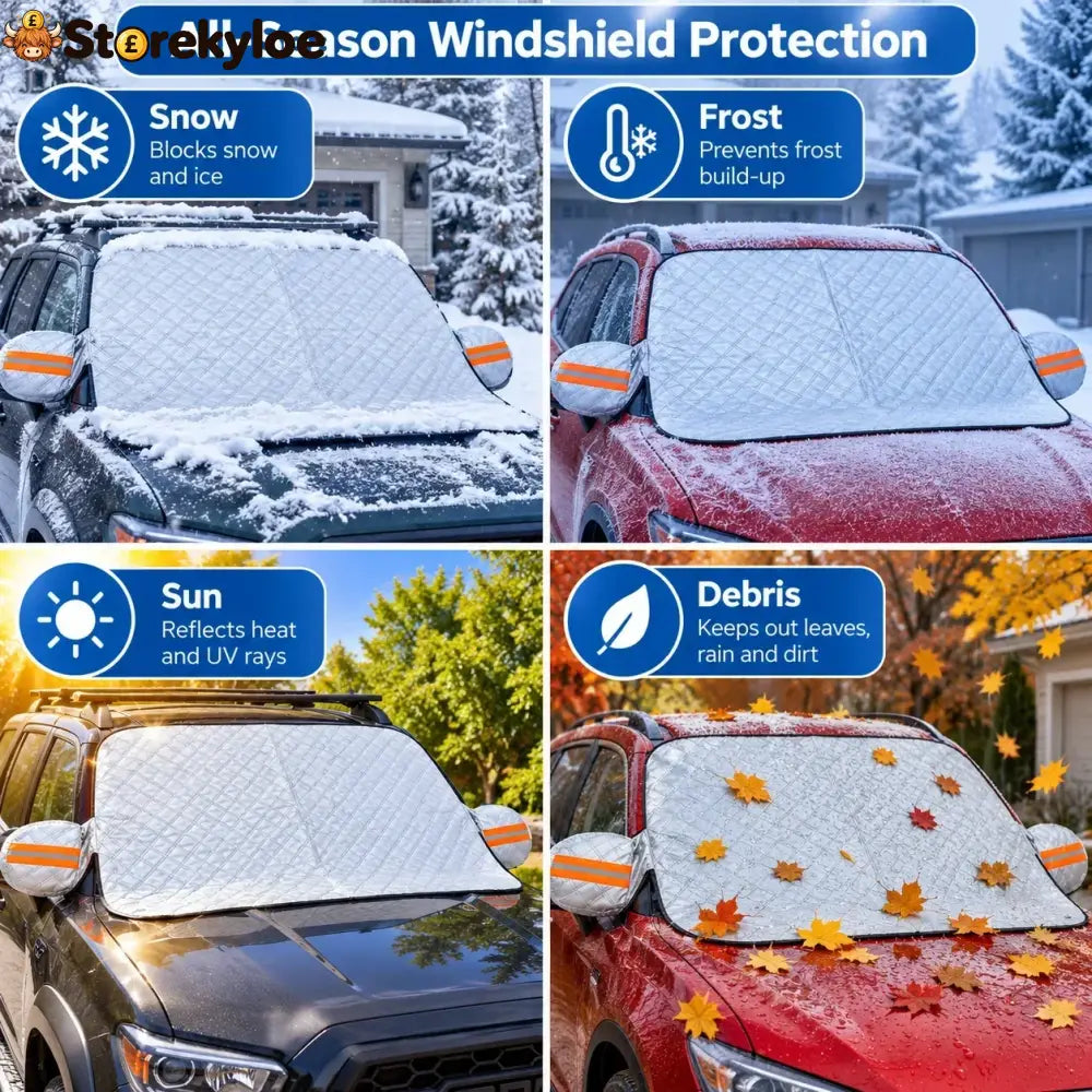 🚗 All-Season Magnetic Windshield Cover – Snow Ice & Frost Protection