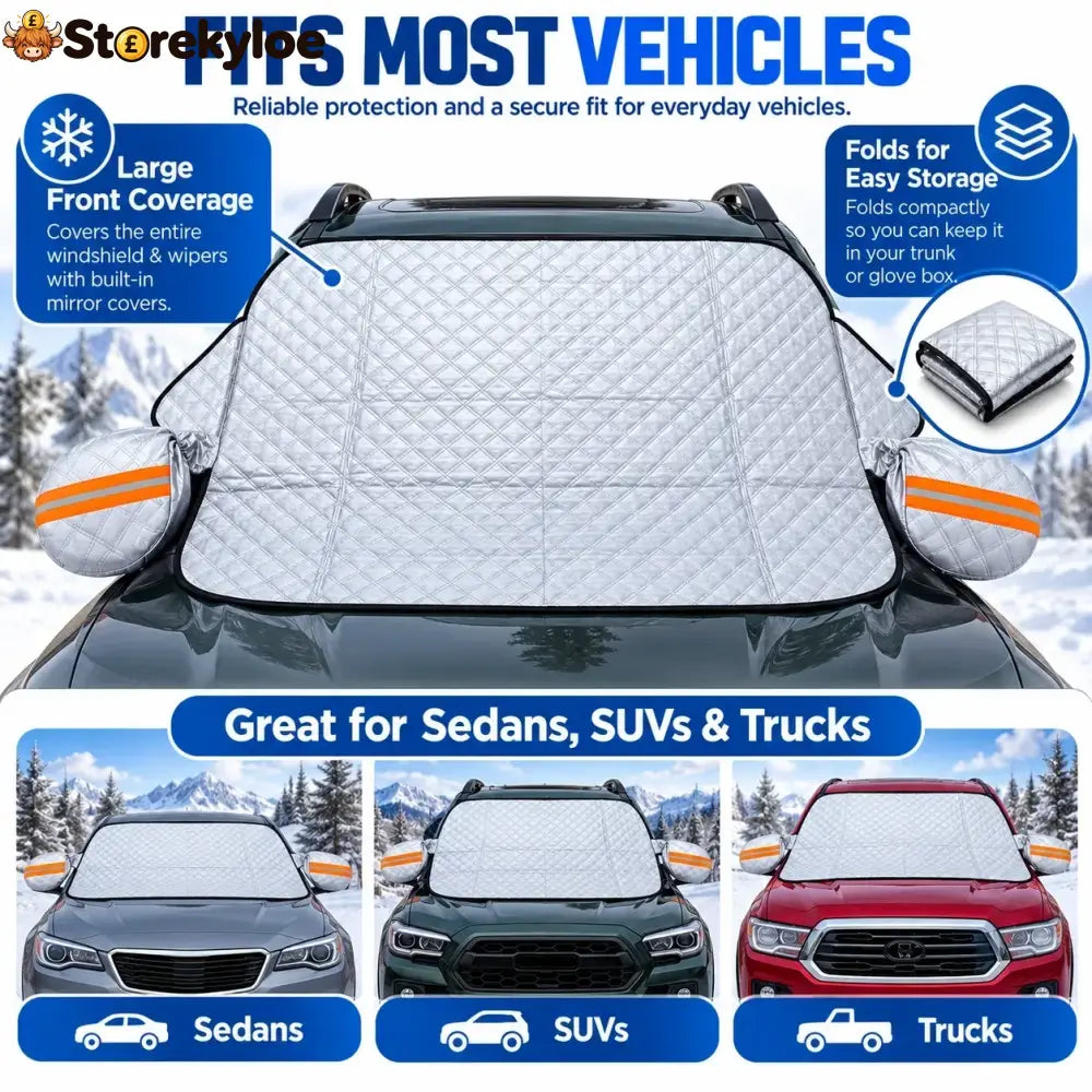 🚗 All-Season Magnetic Windshield Cover – Snow Ice & Frost Protection