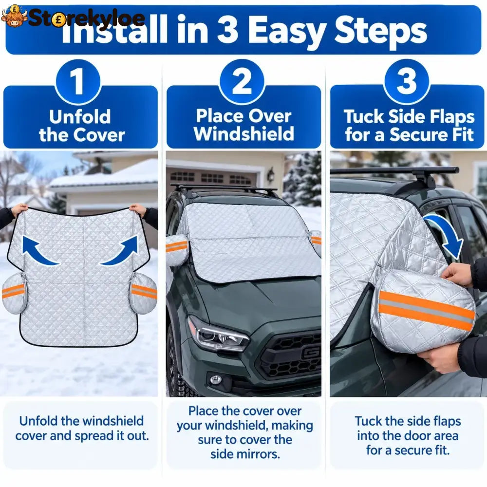 🚗 All-Season Magnetic Windshield Cover – Snow Ice & Frost Protection
