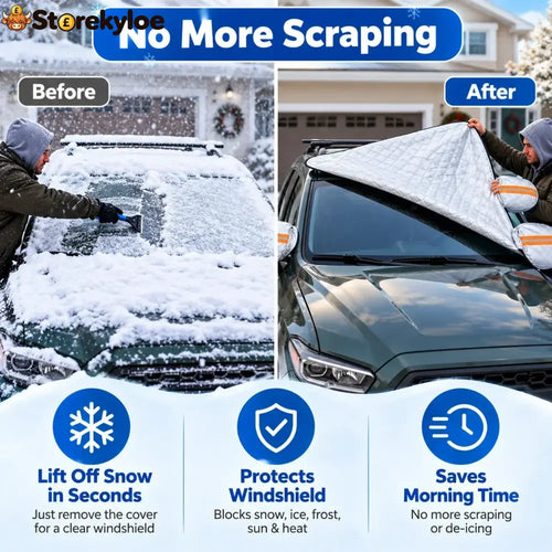 🚗 All-Season Magnetic Windshield Cover – Snow Ice & Frost Protection