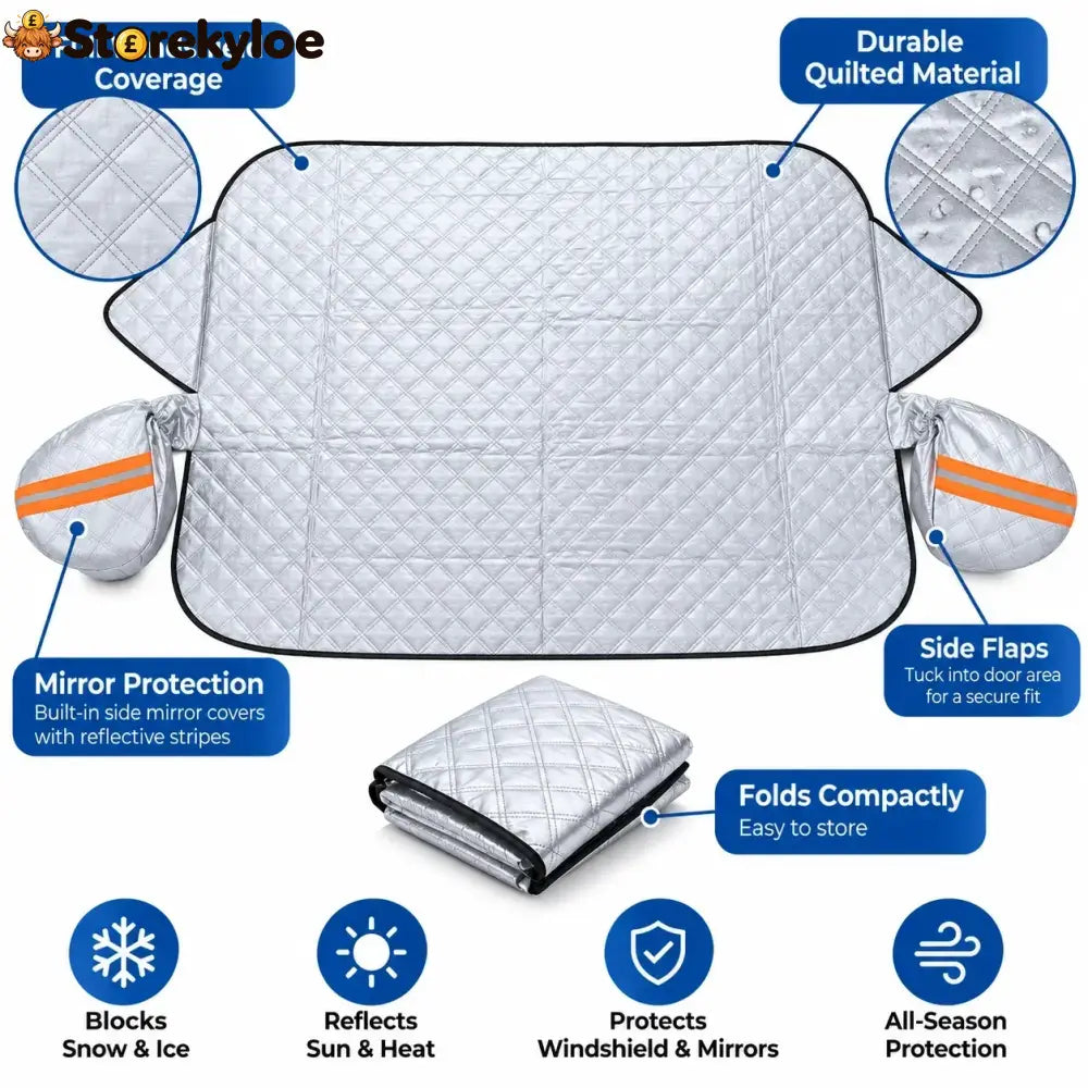 🚗 All-Season Magnetic Windshield Cover – Snow Ice & Frost Protection