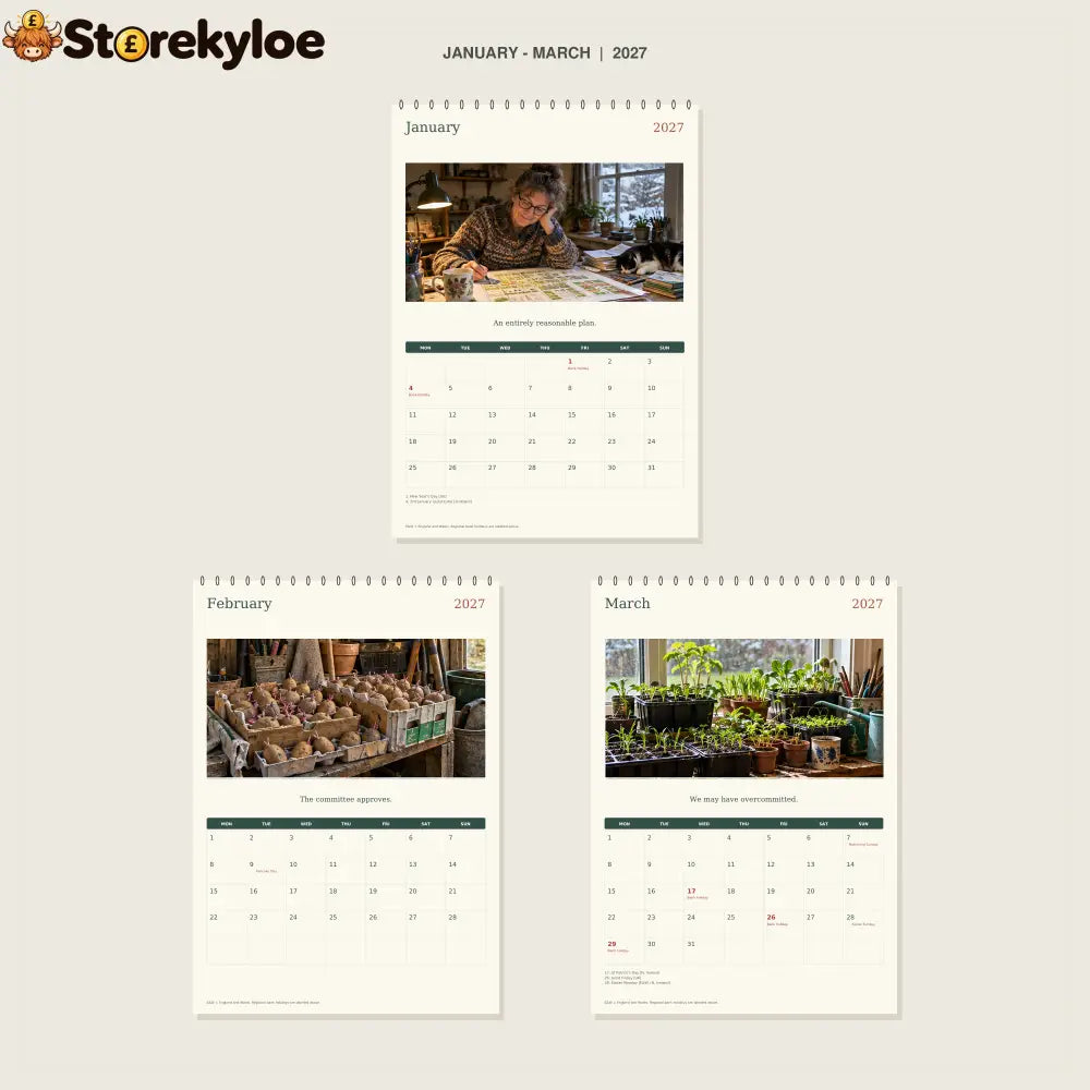 🔥Allotment Committee of One - 2027 A4 Wall Calendar