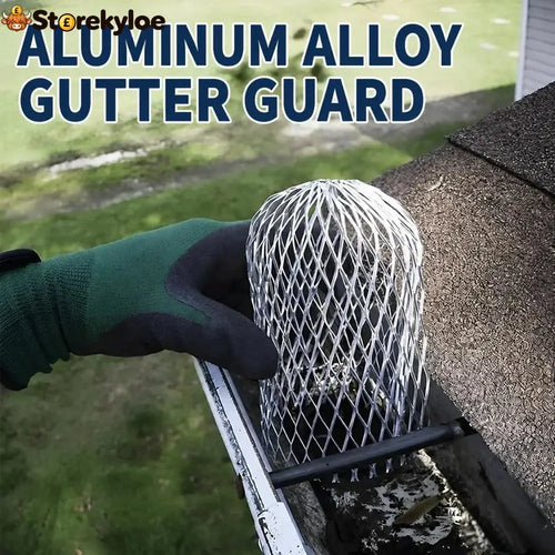 Aluminum Alloy Gutter Guard Filter Roof Rain Gutter Downspout Strainer Anti‑Clog Leaf Debris Catcher for Home Drainage