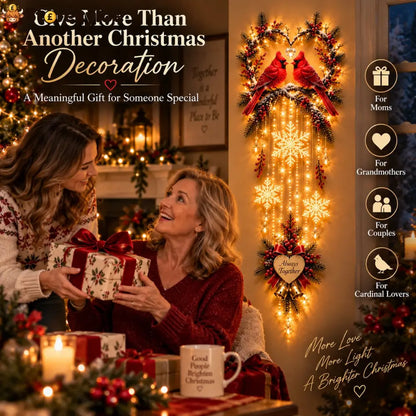 🐦 Always Together Cardinals™ – Lighted Christmas Wall Decor