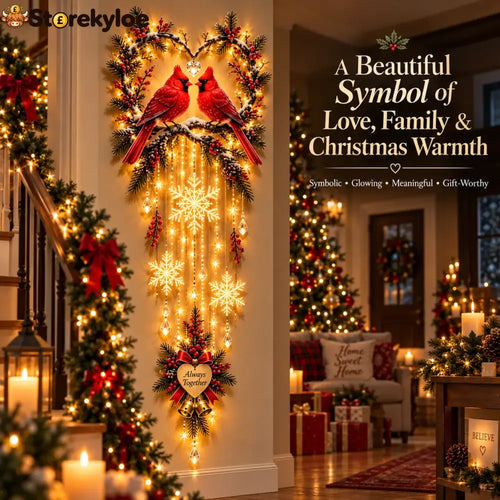 🐦 Always Together Cardinals™ – Lighted Christmas Wall Decor - ❤Buy 1
