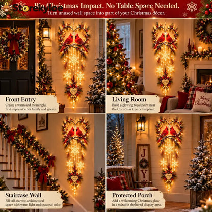 🐦 Always Together Cardinals™ – Lighted Christmas Wall Decor - ❤Buy 1