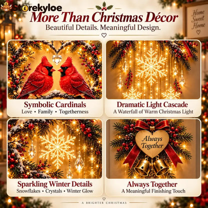 🐦 Always Together Cardinals™ – Lighted Christmas Wall Decor - ❤Buy 1
