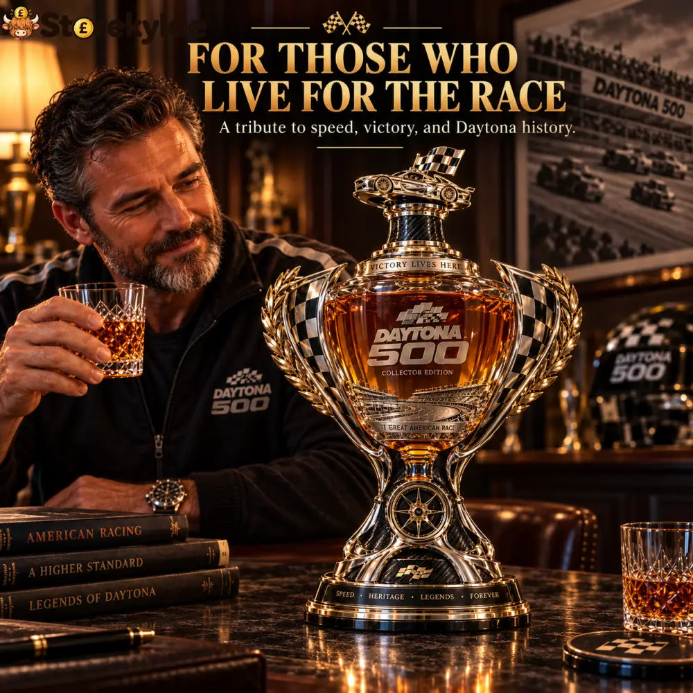 🏁American Stock Car Racing Legacy Trophy Whiskey Decanter - Collector’s Edition 🏆