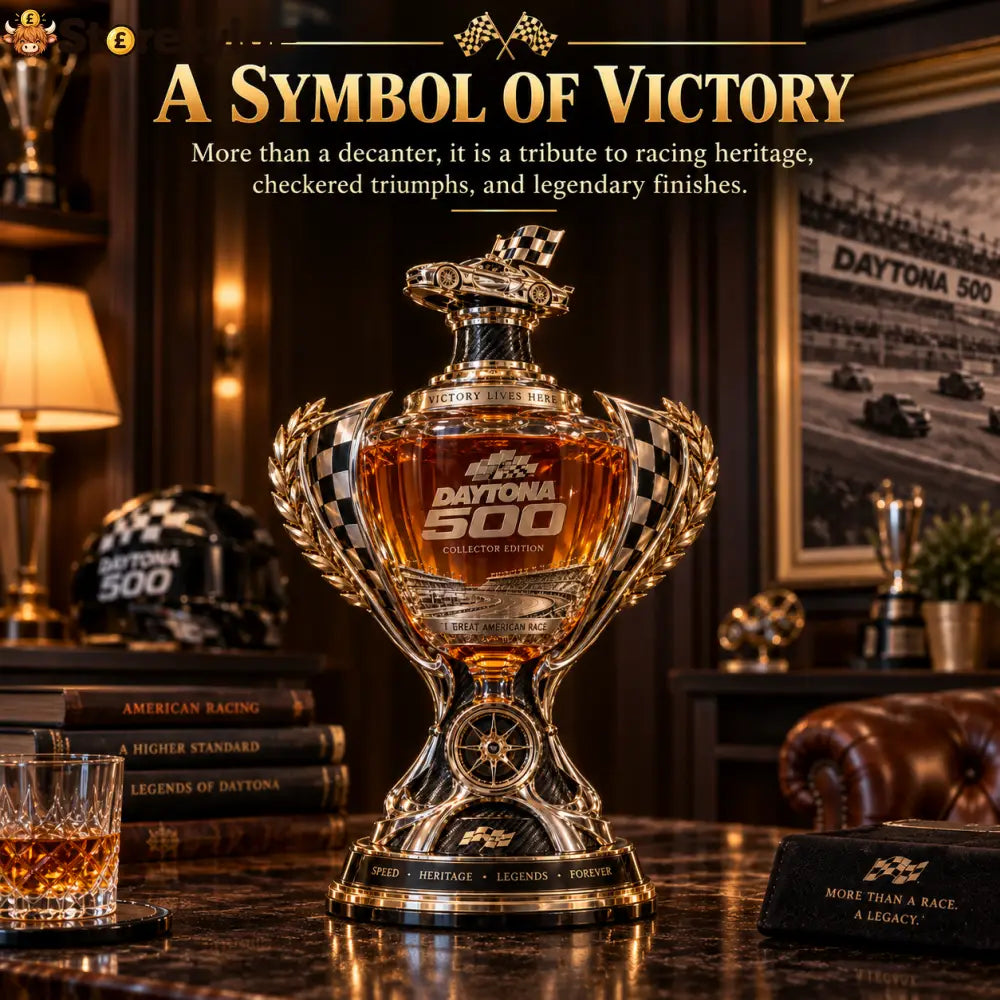 🏁American Stock Car Racing Legacy Trophy Whiskey Decanter - Collector’s Edition 🏆
