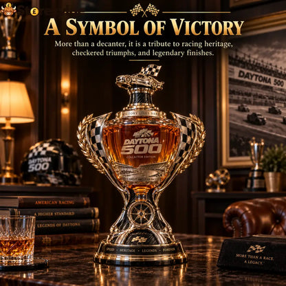 🏁American Stock Car Racing Legacy Trophy Whiskey Decanter - Collector’s Edition 🏆