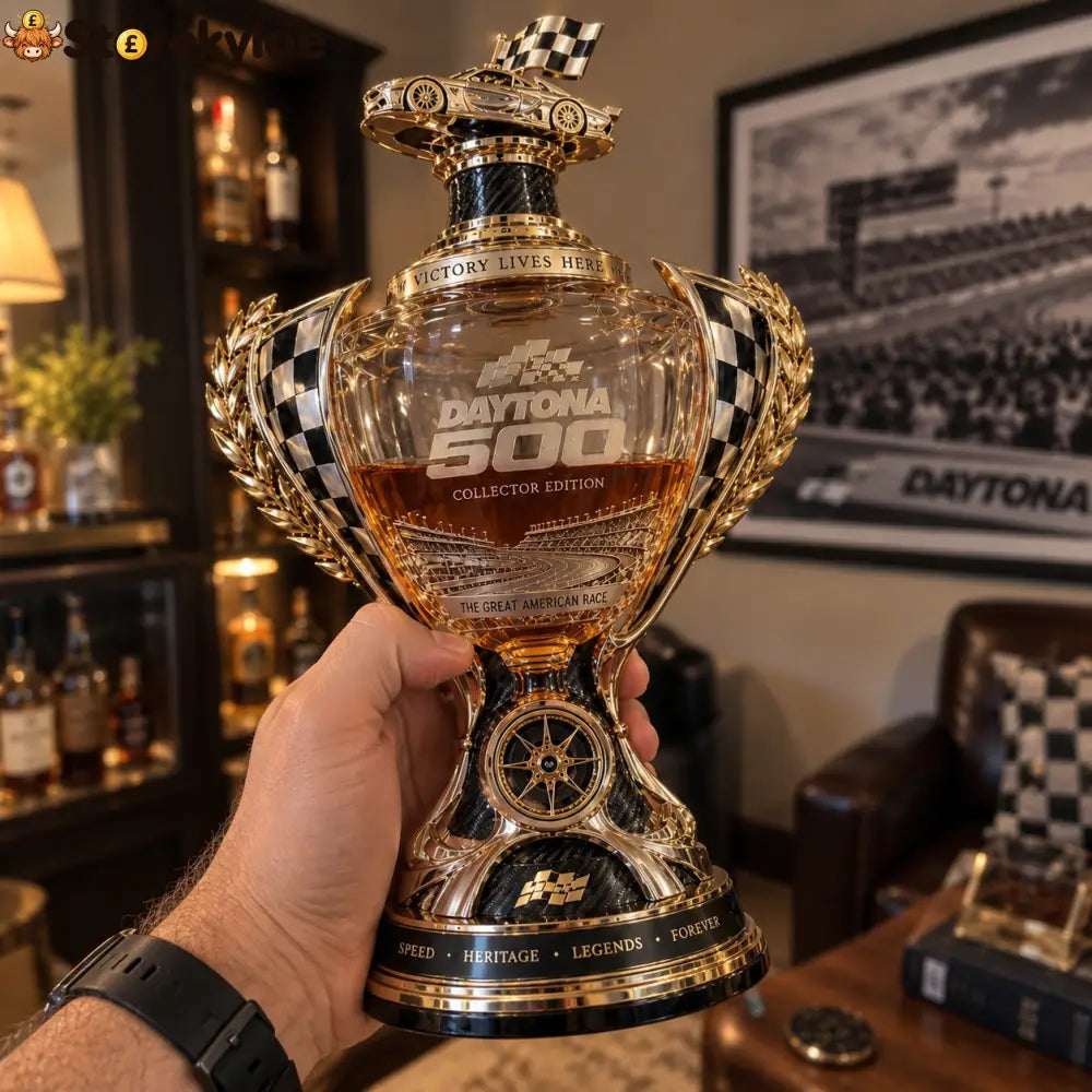 🏁American Stock Car Racing Legacy Trophy Whiskey Decanter - Collector’s Edition 🏆