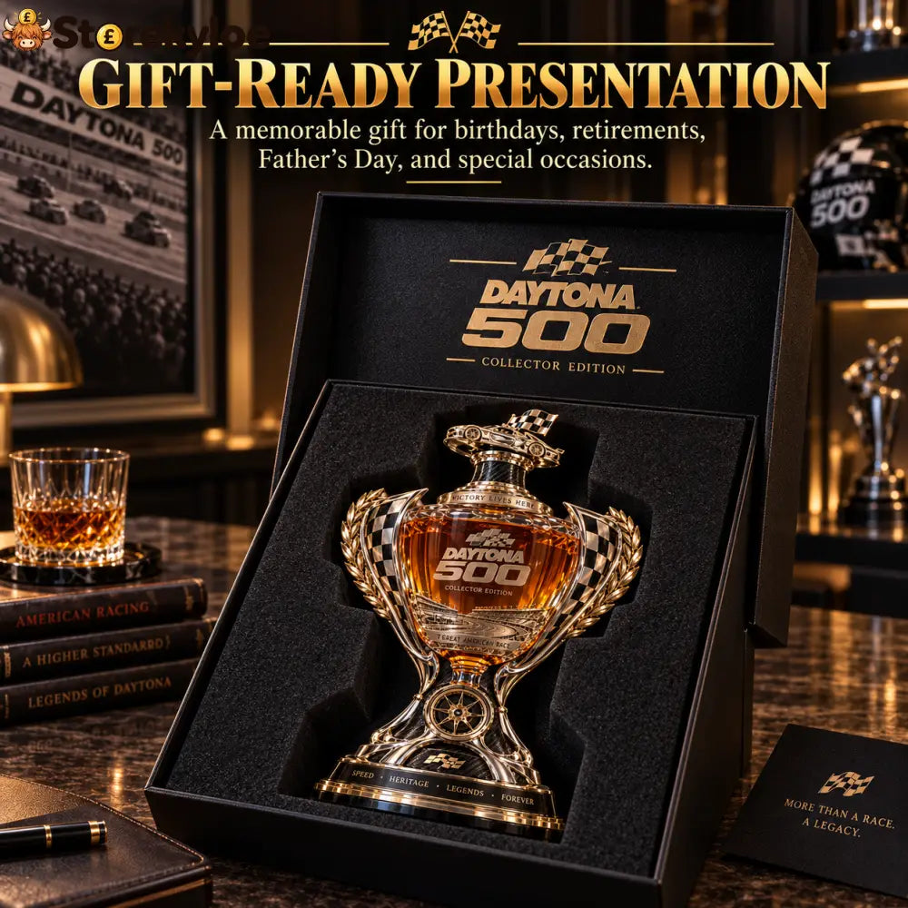 🏁American Stock Car Racing Legacy Trophy Whiskey Decanter - Collector’s Edition 🏆