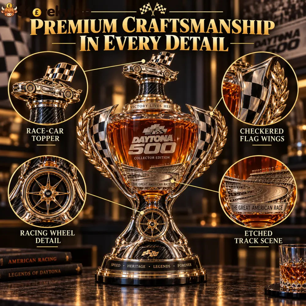 🏁American Stock Car Racing Legacy Trophy Whiskey Decanter - Collector’s Edition 🏆