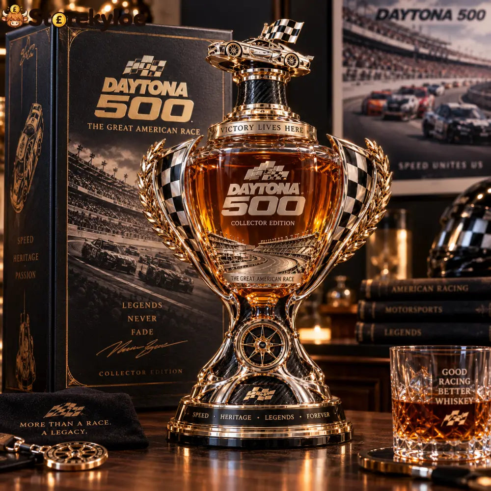 🏁American Stock Car Racing Legacy Trophy Whiskey Decanter - Collector’s Edition 🏆