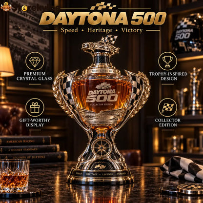 🏁American Stock Car Racing Legacy Trophy Whiskey Decanter - Collector’s Edition 🏆