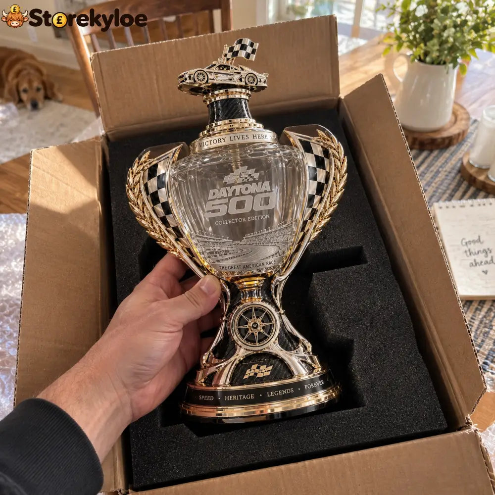 🏁American Stock Car Racing Legacy Trophy Whiskey Decanter - Collector’s Edition 🏆